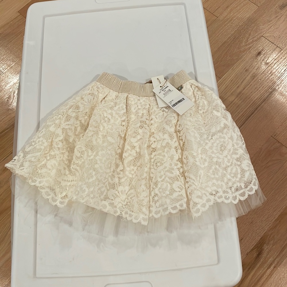 Cream colored poofy skirt